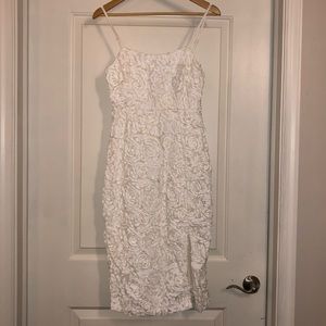 Lulus Floral white midi dress